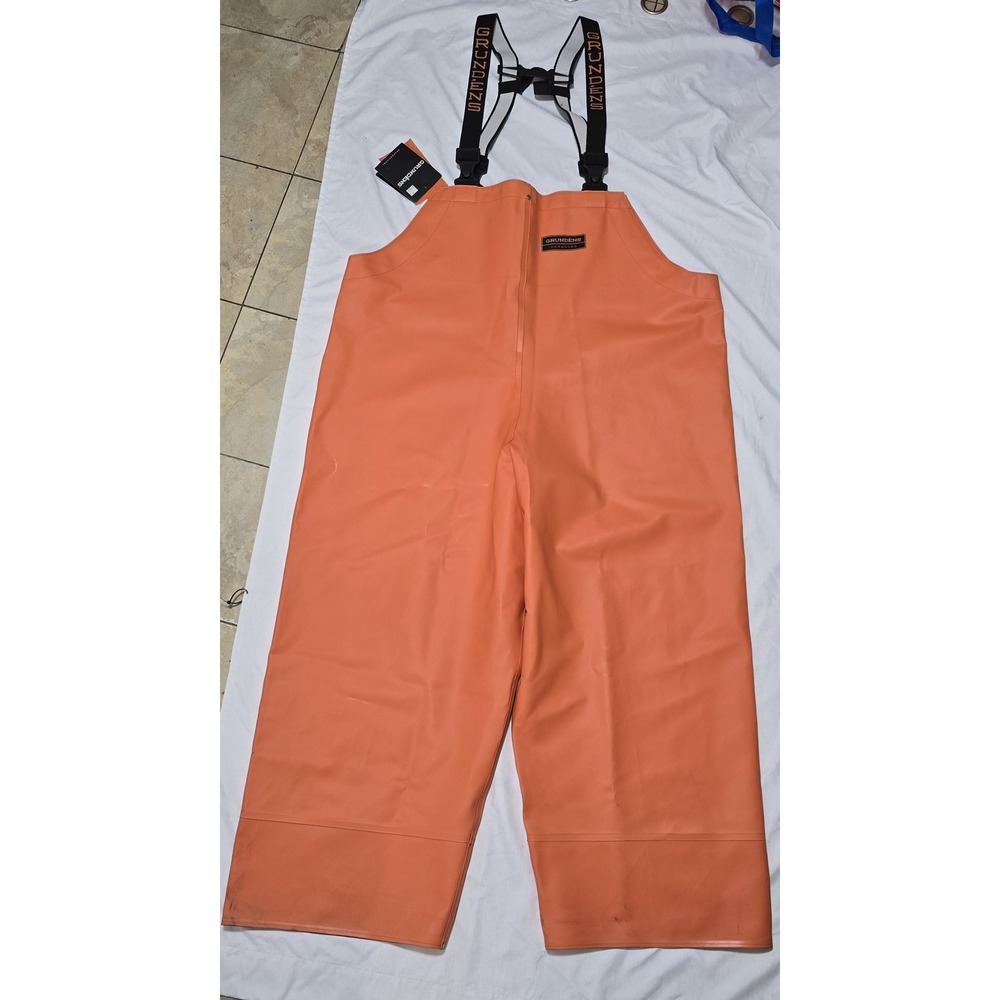 Grundéns Herkules 16 Heavy Duty PVC Bib Trousers Fishing Workwear Orange 3XL New